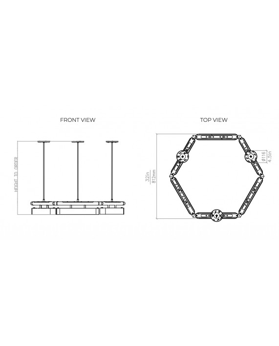 Bert Frank Colt Hexagon Pendant Lamp